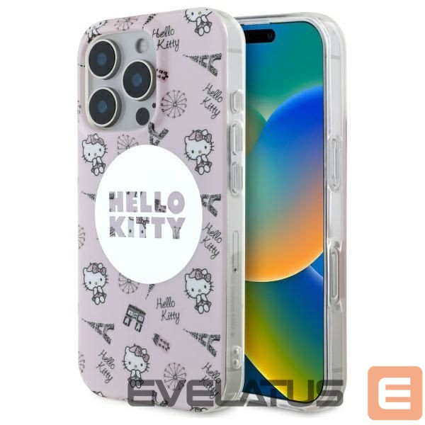 Другой аксессуар для телефона Hello Kitty Hello Kitty IML All Over Paris Magsafe Case for iPhone 16 Pro Max - Pink