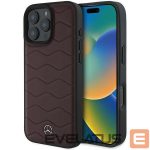 Другой аксессуар для телефона Mercedes-Benz  Mercedes MB Waves Leather Case for iPhone 16 Pro Max - Red 