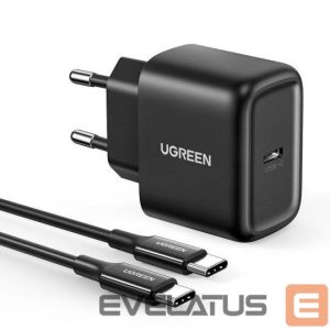 Адаптер Ugreen  USB Type C charger 25W Power Delivery + USB Type C cable 2m (50581) Black