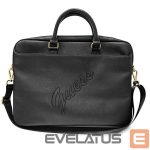 Сумка для портативных компьютеров Guess  Guess Saffiano Script bag for a 16" laptop - black 