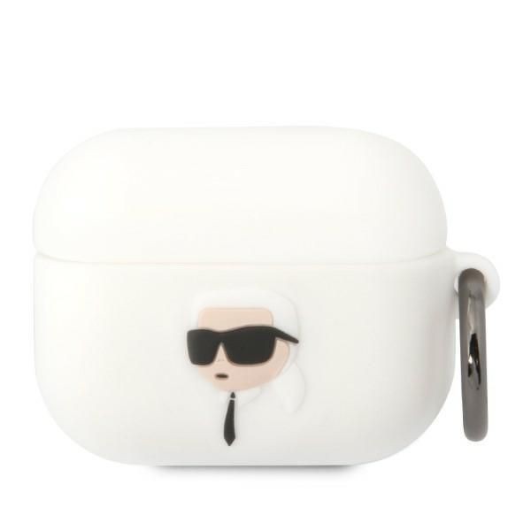 Беспроводные наушники Karl Lagerfeld Karl Lagerfeld KLAPRUNIKH AirPods Pro cover white/white Silicone Karl Head 3D