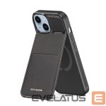 Чехол на заднюю панель Dux Ducis  3in1 Wallet Case with Stand for iPhone 15 Plus MagSafe RFID Blocker Dux Ducis Rafi Mag - Black 