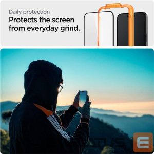 Защитное стекло Spigen  Spigen ALM Glass FC tempered glass for iPhone 15 - black 2 pcs. 