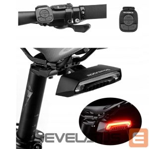 Аксессуар для велосипеда Rockbros  Rockbros LKWD-R1 Rear Bike Light with Laser and Remote Control + Micro USB - USB-A Cable - Black 