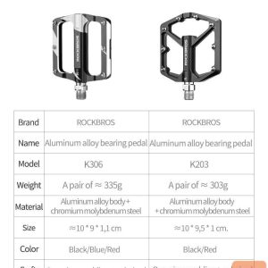 Аксессуар для велосипеда Rockbros  Rockbros K203-BK bicycle pedal set - black 