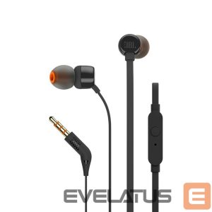 Проводные наушники JBL  JBL Tune 110 in-ear headphones with 3.5mm mini jack and remote control - black 