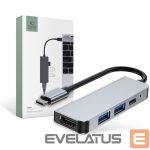 Другой аксессуар для компьютера Tech-Protect  HUB Tech-Protect V2 4in1 USB-C - USB-A 3.0 / USB-A 2.0 / USB-C / HDMI - gray 
