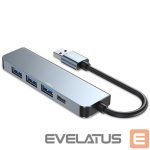 Другой аксессуар для компьютера Tech-Protect  HUB Tech-Protect V0 5in1 USB-A - USB-A 3.0 / 3x USB-A 2.0 / USB-C - gray 
