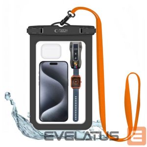 Другие Tech-Protect  Tech-Protect Waterproof Case UWC9 waterproof for devices up to 8.9" - black and orange 