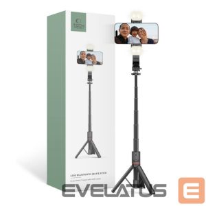 Фото и видео аксессуар Tech-Protect  Tech-Protect L05S Bluetooth Selfie Stick with Tripod up to 105cm with LED Light - Black 
