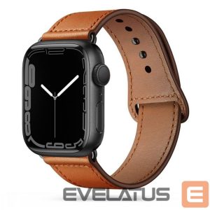 Ремешок Tech-Protect  Tech-Protect LeatherFit Strap for Apple Watch 4 / 5 / 6 / 7 / 8 / 9 / SE / Ultra 1 / 2 (42/44/45/49 mm) - Brown 