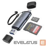 Флеш-накопитель Tech-Protect  Tech-Protect UltraBoost SD/micro SD card reader with USB-C/USB-A connectors - gray 