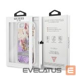 Чехол на заднюю панель Guess  Guess Flower Liquid Glitter case for iPhone SE 2022 / SE 2020 / 7 / 8 - purple 