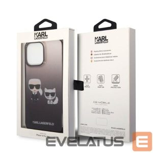 Чехол на заднюю панель Karl Lagerfeld  Karl Lagerfeld KLHCP14LTGKCK iPhone 14 Pro 6.1 "hardcase black / black Gradient Ikonik Karl & Choupette 