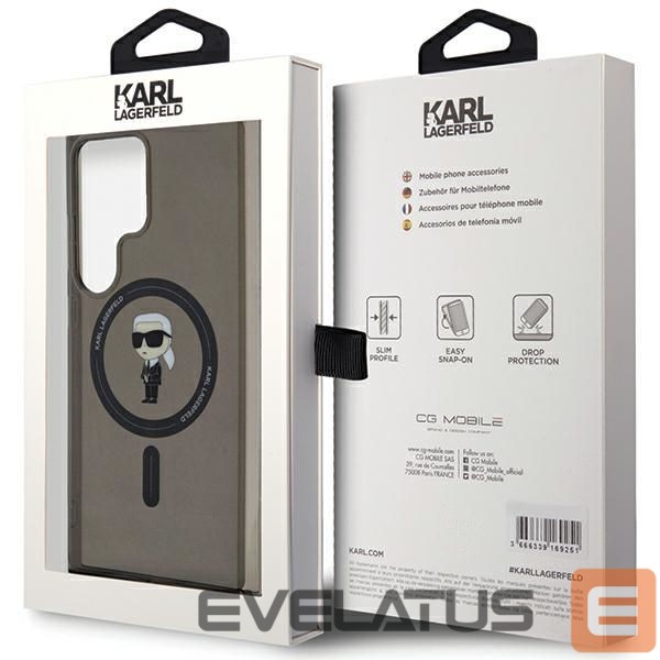 Чехол на заднюю панель Karl Lagerfeld Karl Lagerfeld IML Ikonik MagSafe Case for Samsung Galaxy S24 Ultra - Black