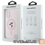 Чехол на заднюю панель Karl Lagerfeld  Karl Lagerfeld Silicone Karl&Choupette Heads Ring MagSafe iPhone 16 Case - Pink 