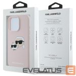 Чехол на заднюю панель Karl Lagerfeld  Karl Lagerfeld Silicone Nauble Heads Print MagSafe Case for iPhone 16 Pro Max - Pink 