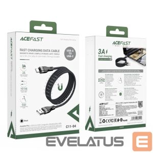 Кабель Acefast  Acefast C11-04 USB-A - USB-C 3A Cable 1.2m Magnetic Braid - Black 