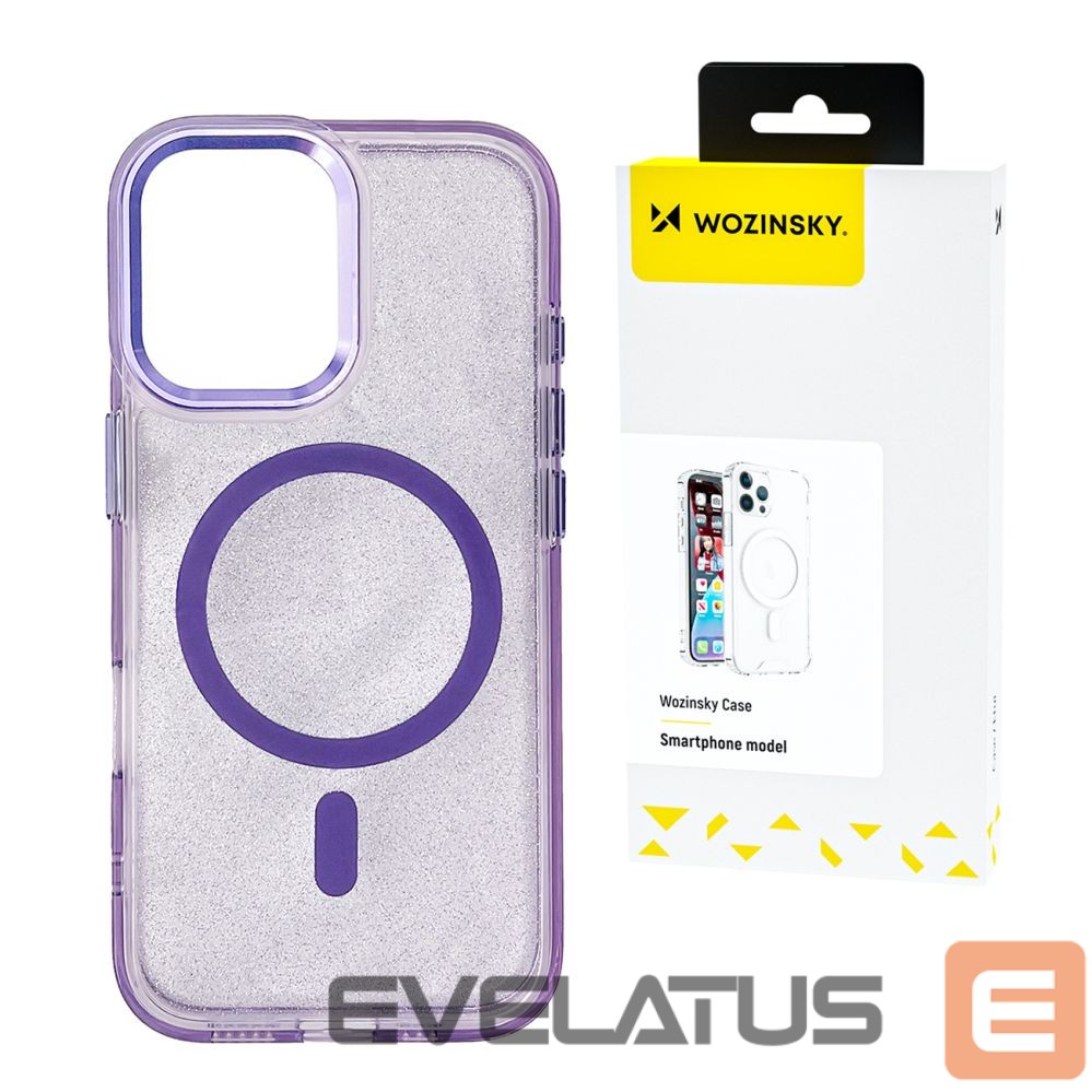 Чехол на заднюю панель Wozinsky Wozinsky Glitter Case with Mag Safe for Samsung Galaxy S25 Ultra - Purple with Glitter
