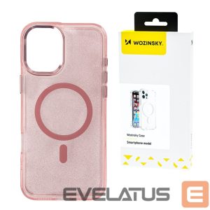 Чехол на заднюю панель Wozinsky  Wozinsky Glitter Case with Mag Safe for Samsung Galaxy S25 Ultra - Pink with Glitter 