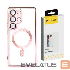 Чехол на заднюю панель Wozinsky  Wozinsky Electroplated Case with Magsafe for Samsung Galaxy S25 - Pink 