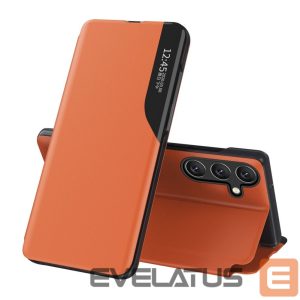 Чехол на заднюю панель Hurtel  Eco Leather View Case elegant case with flap and stand function for Samsung Galaxy A36 - orange 