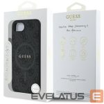 Чехол на заднюю панель Guess  Guess PU Leather 4G Colored Ring Case with MagSafe for iPhone 16e - Black 