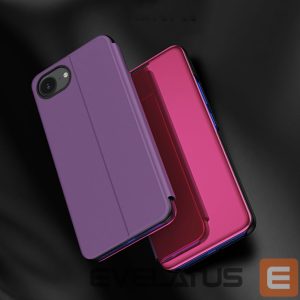 Чехол на заднюю панель Hurtel  Clear View Case for iPhone 16e Flip Cover - Pink 
