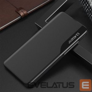 Чехол на заднюю панель Hurtel  Eco Leather View Case elegant case with flap and stand for iPhone 16e - black 