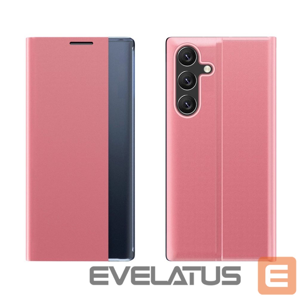 Чехол на заднюю панель Hurtel New Sleep Case Cover with Flip and Stand for Samsung Galaxy S25 Edge - Pink