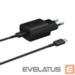 Адаптер Samsung  Samsung 25W EP-TA800EBE USB-C Wall Charger with Samsung EP-DA705BBE USB-C / USB-C Cable - Black 
