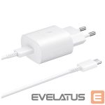 Адаптер Samsung  Samsung 25W EP-TA800EWE USB-C Wall Charger with Samsung EP-DA705BWE USB-C / USB-C Cable - White 