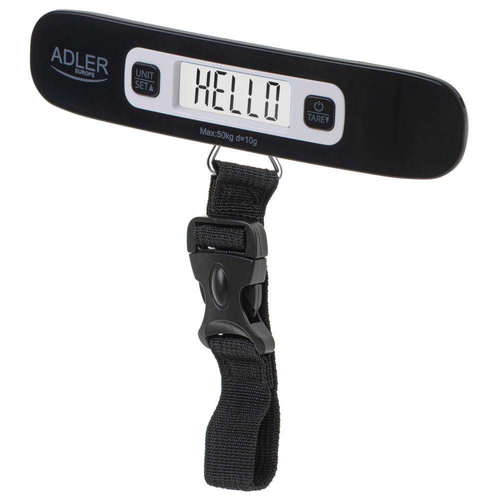 Напольные весы Adler | Travel Luggage Scale | AD 8190 | Maximum weight (capacity) 50 kg | Accuracy 10 g | Black
