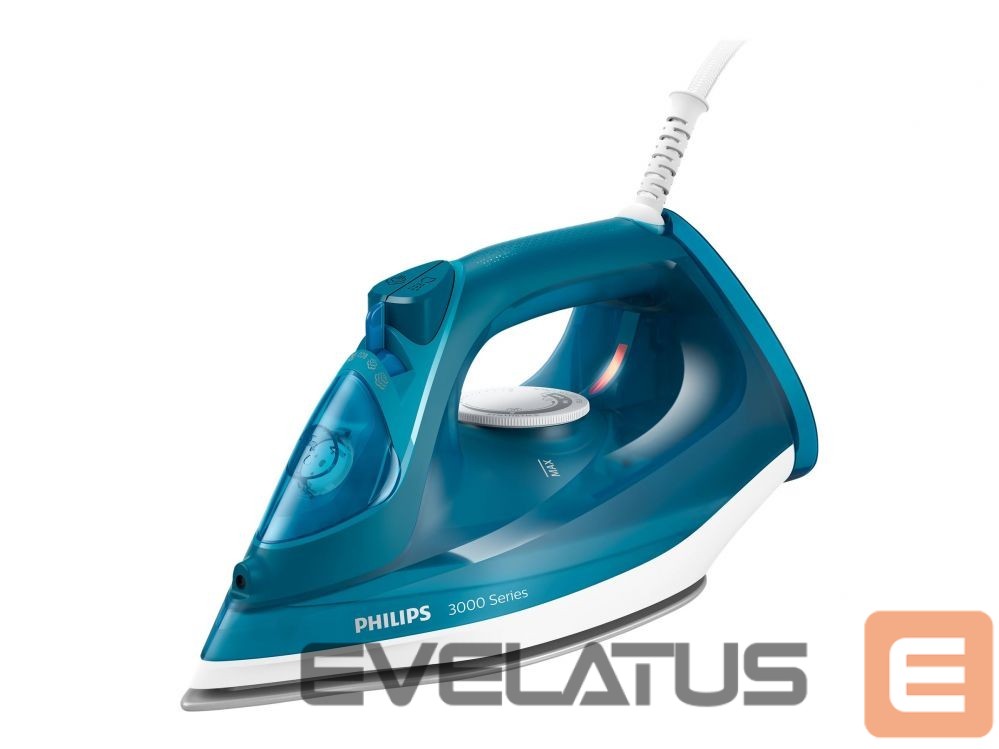Утюг Philips DST3040/70 3000 Series | Steam Iron | 2600 W | Water tank capacity 300 ml | Continuous steam 40 g/min | Steam boost performance 200 g/min | Blue/White