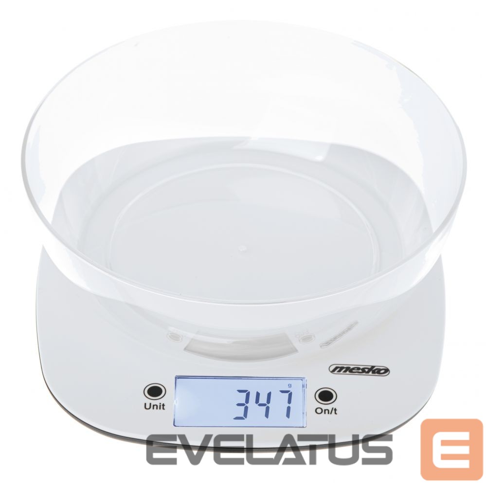 Кухонные весы Adler Kitchen Scale with a bowl | MS 3179w | Graduation 1 g | Display type LCD | White