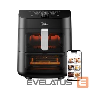 Настольный гриль Midea  Two Zone Airfryer | MAD1100DADK | Power 1850 W | Capacity 4.4/6.4 L | Rapid Air technology | Black 