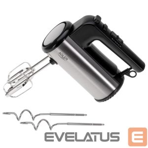 Миксеры и блендеры Adler  Hand mixer | AD 4232 | Hand Mixer | 900 W | Number of speeds 5 | Turbo mode | Black/Stainless Steel 