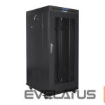 Серверы Lanberg  Rack cabinet 19" free-standing 22U/800x800 (flat pack) with glass door lCD V2, black | 