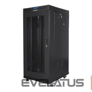 Серверы Lanberg  Rack cabinet 19" free-standing 27U/600x600 (flat pack) with mesh door lCD V2, black | 