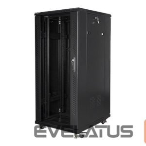 Серверы Lanberg  Rack cabinet 19" free-standing 27U/600x800 (flat pack), black | 