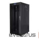 Серверы Lanberg  Rack cabinet 19" free-standing 27U/800x1000 (flat pack) with glass door lCD V2, black | 