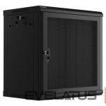 Серверы Lanberg  Rack cabinet 19" wall-mount 12U/600x450 with perforated door (flat pack), black | 