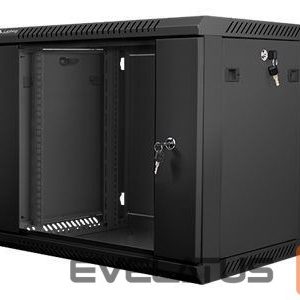 Серверы Lanberg  Rack cabinet 19" wall-mount 9U/600x450 (flat pack) V2, black | 