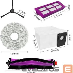 Аксессуар для пылесосов Midea  V15 Spare Parts kit: 1x Side Brush, 2x Mop Pad, 1x Roller Brush, 1x Filter, 1x Dust Bag 