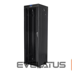 Другие товары Lanberg  | Rack cabinet 19" free-standing 42U/600x600 (flat pack) with glass door lCD V2 | FF01-6642-12BL | Black 
