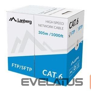 Аксессуар для мониторов Lanberg  LAN Cable Cat.6 FTP, Solid CU Grey CPR + Fluke Passed | LCF6-11CU-0305-S | 305 m 