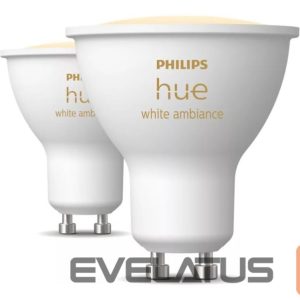 LED лампочка Philips Hue  Smart Spotlight, 2 pcs pack | GU10 | 4.2 W | Warm to cool white light 