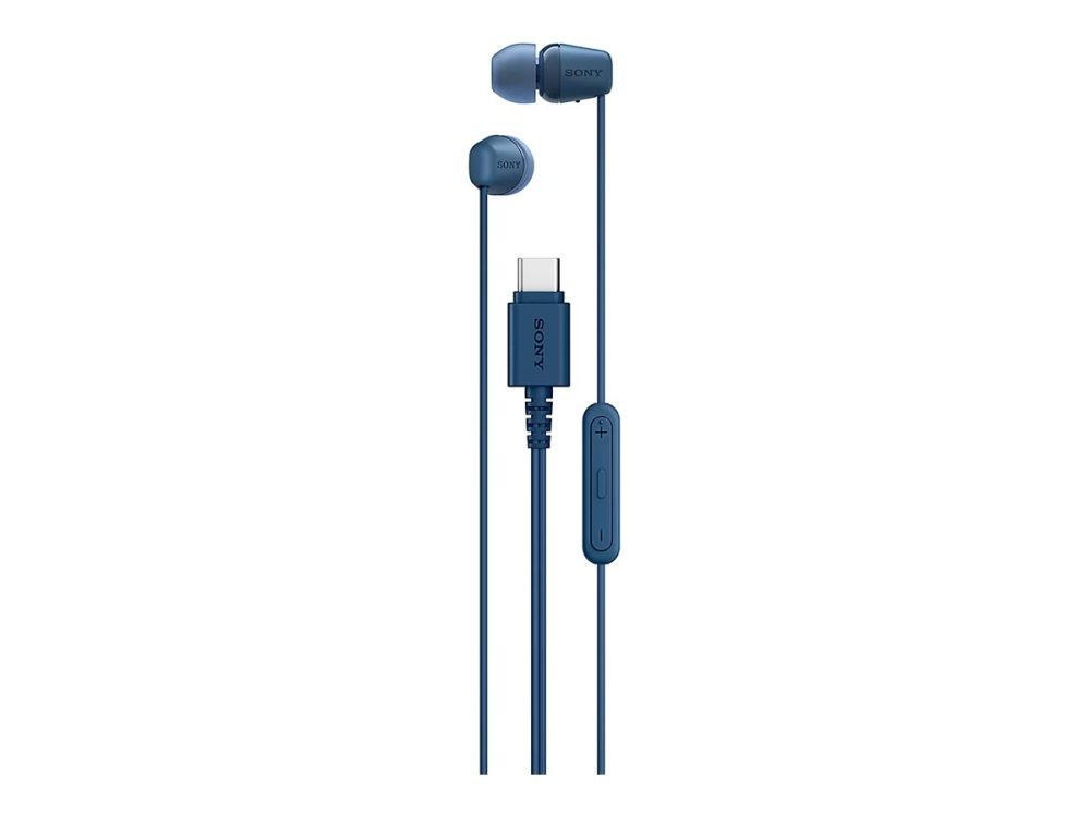 Беспроводные наушники Sony IER‑EX15C USB‑C Wired Earbuds with Mic, Blue |