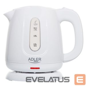 Чайник Adler  Kettle | AD 1373 | Electric | 850 W | 1 L | Polypropylene | 360° rotational base | White 
