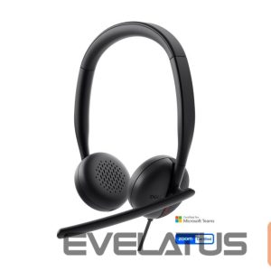 Проводные наушники Dell  Headset WH3024 Built-in microphone USB-C, USB-A Black 